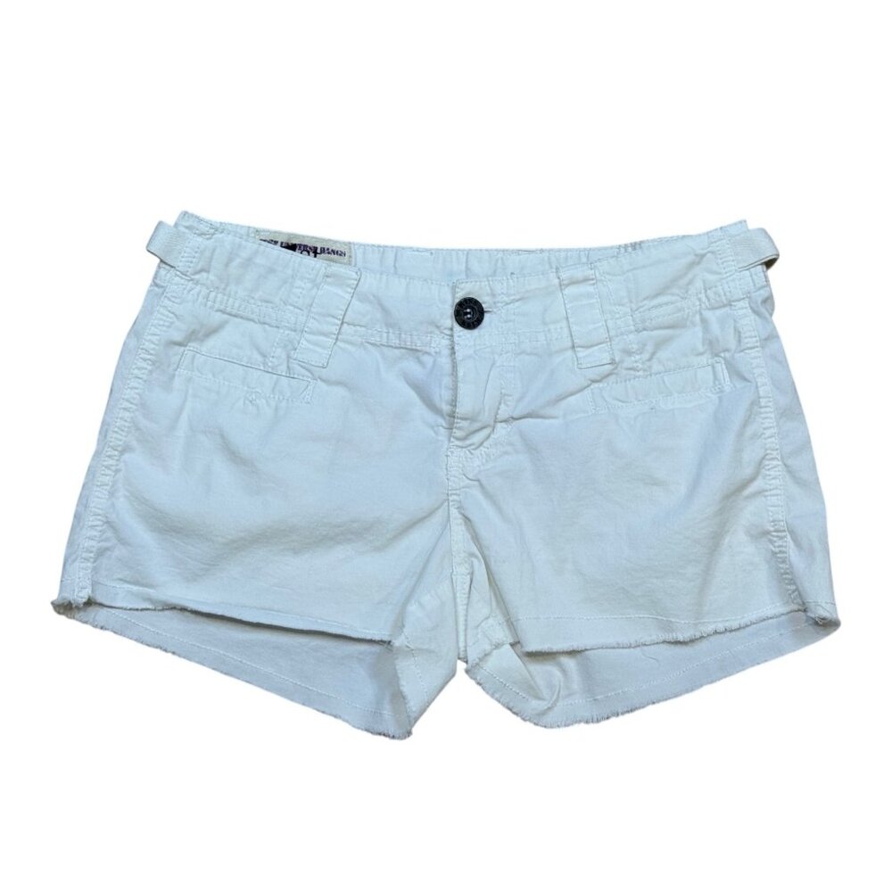 1st Kiss Y2K White Adjustable Low Rise Utility Shorts Size 5